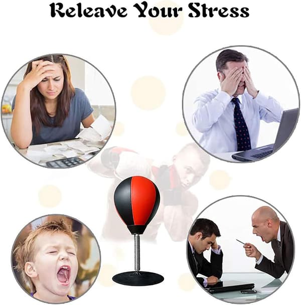 Punch Pal: Heavy-Duty Desktop Punching Bag, Stress Relief Toy, Inflatable Desktop Punching Ball, Easy Setup, High-Quality Materials