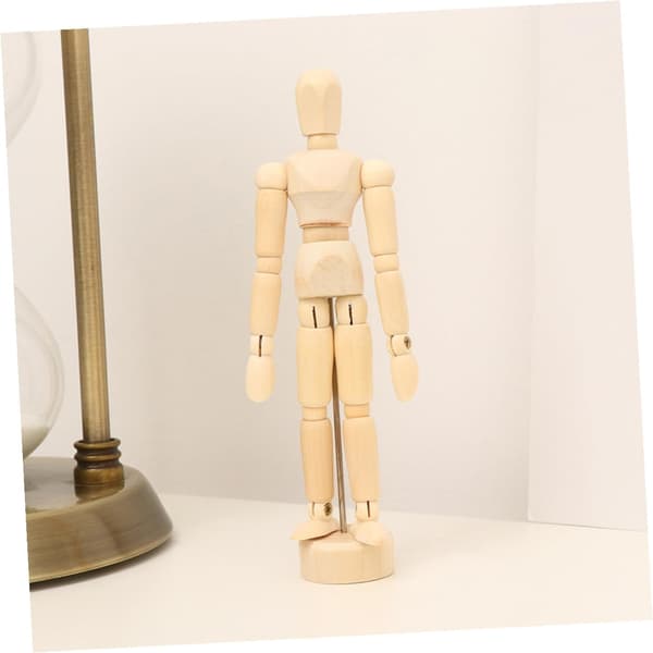 2 stk. skissefigurer i tremodell, 11,4 cm og 14 cm