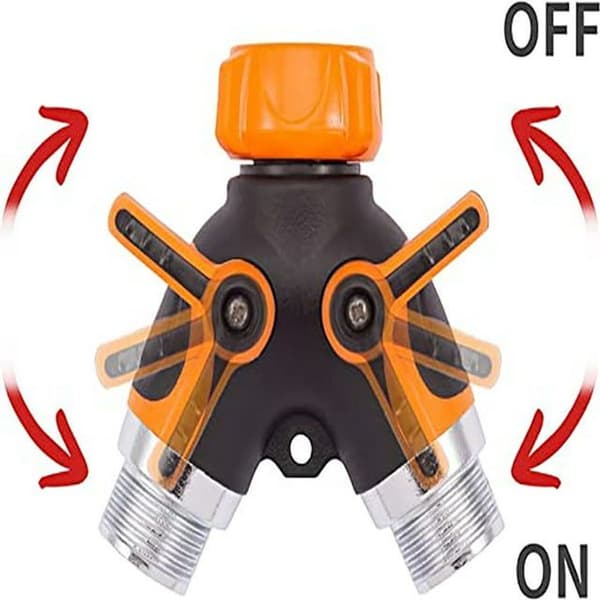 Water Distributor, 2-Way Heavy Duty Garden Hose Splitter,