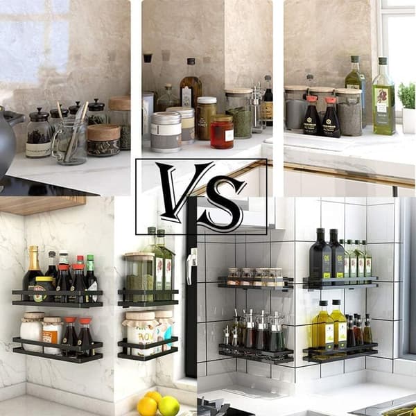 2-pack Spice Rack for Kitchen, Space-saving Spice Storage, Perfect for Storage and Organization, 40 * 12 * 5.5 cm