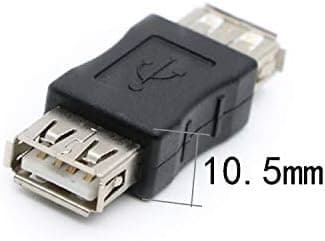 2-pakning USB 2.0 AF/AF-kontakt, type A hunn til type A hunn, adapterkonverter kompatibel med bærbar PC, harddisk, skriver, kamera