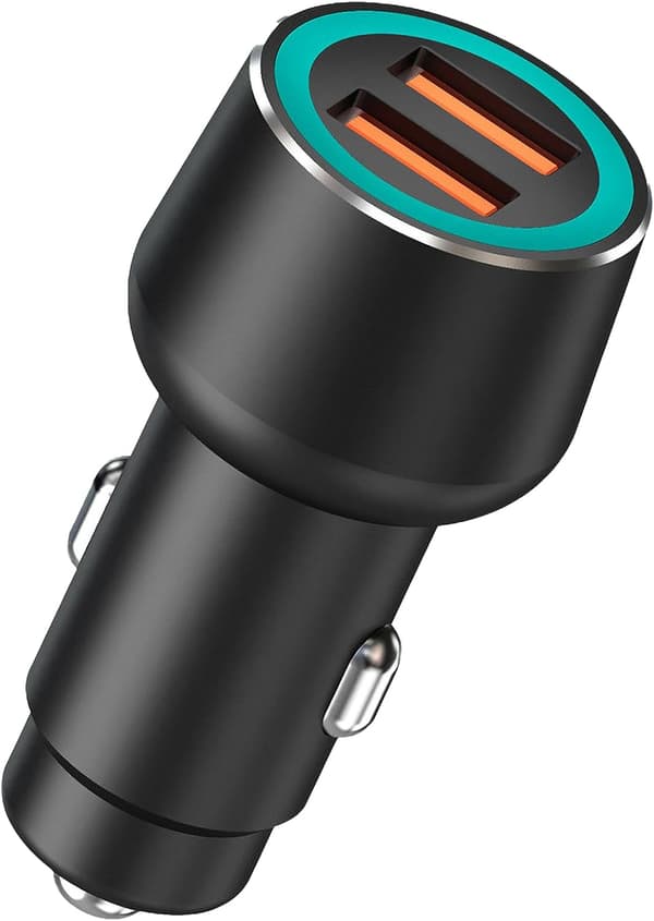 USB-billader for sigarettenner, hurtiglading 100 W, USB-billader for telefonuttak