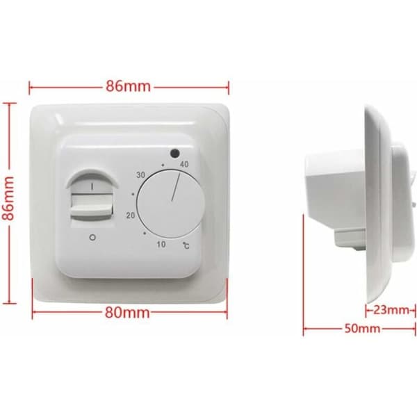 Manual Room Thermostat for Electric Underfloor Heating with Probe AC 220V 16A, Mechanical Underfloor Heating Thermostat Controller