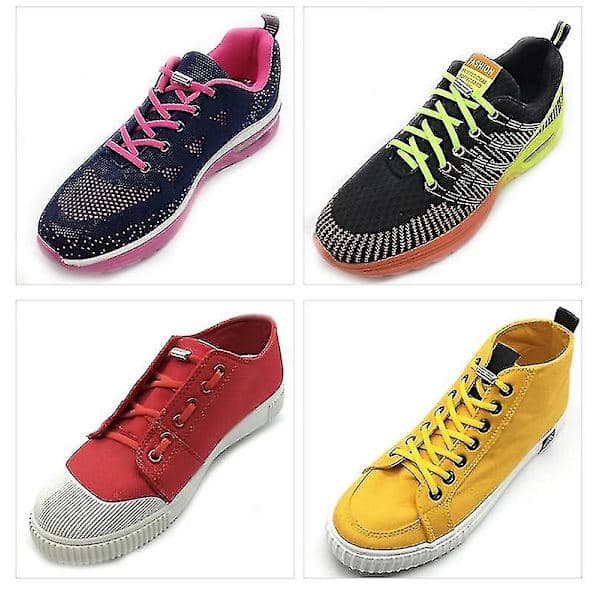10 Pcs No Tie Shoelaces Buckle Elastic Lazy Shoelaces - Silver
