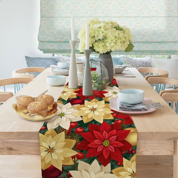 1 stk Julebordsløper 33x183 cm, Jul Vinter Jute Bordsløper Sesongbasert Kjøkken Spisestue Jul T