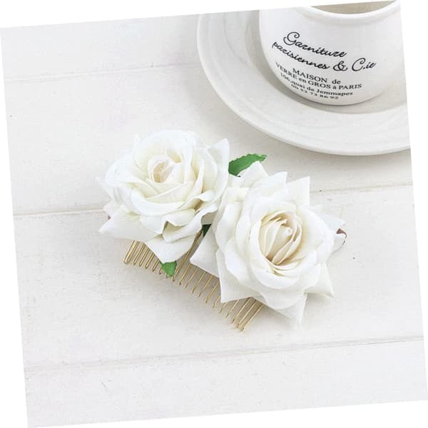 2 stk Rose Hårkam Hodeplagg Bryllup Blomst Hårtilbehør Smykker Stoff Blomsterklemme