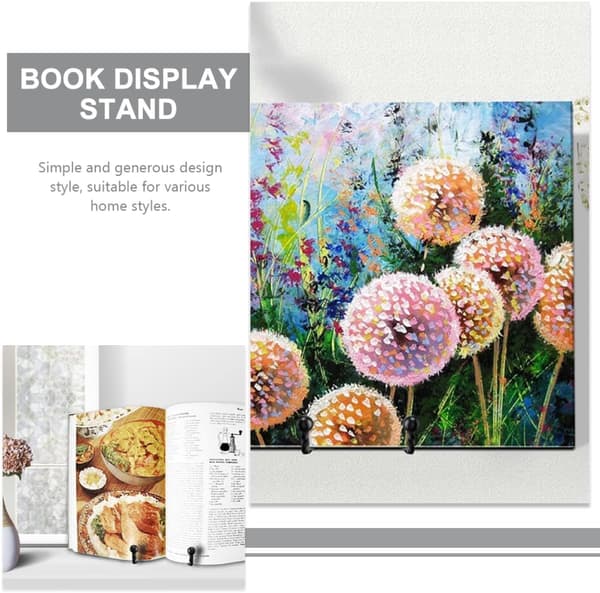 2 Pieces Display Stand Iron Plate Holder Easel Black Simple Design Craftsmanship Break Resistance Versatile