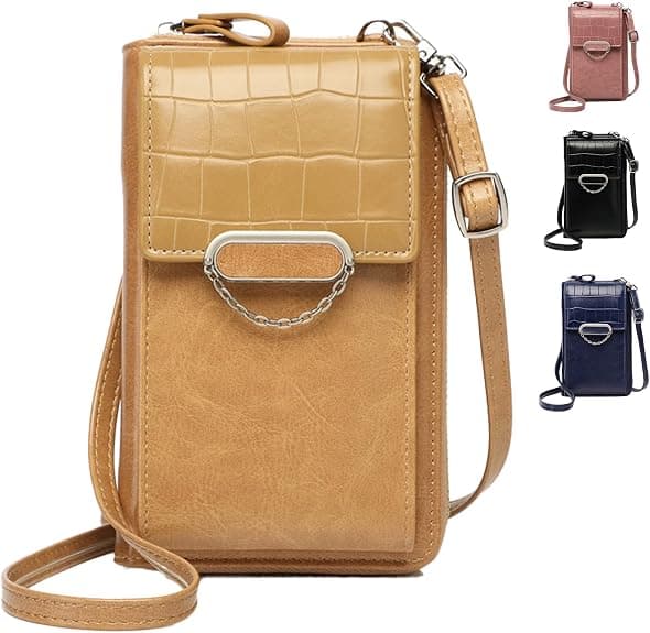 1 pc women's phone bag PU leather small cell phone shoulder bag W