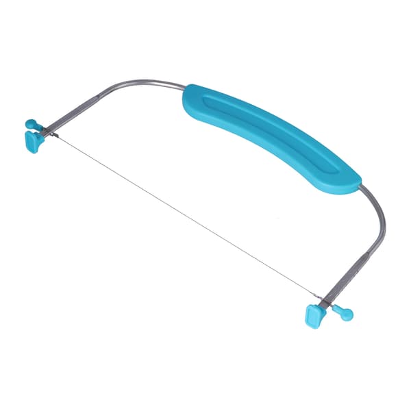 304 Stainless Steel Cake Leveler Adjustable Wire Cake Cutter with Handle and Scale DIY Baking Tool for Kitchen (29449) Sapphire Cake Leveler