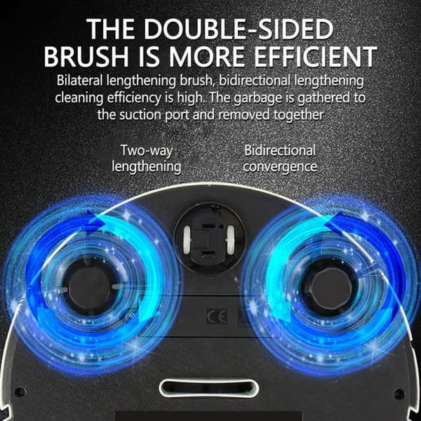 3-in-1 Robotic Vacuum Cleaner and Mop, Advanced Suction Technology Without Roller Brush, Wi-Fi-Enabled Smart Navigation, Rechargeable Battery