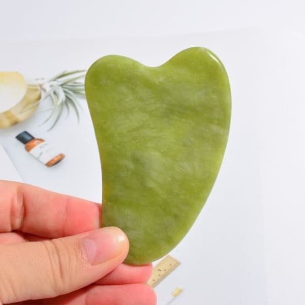 2 st Jade Gua Sha-bräda Gua Sha Skrapningsmassageverktyg Ansikte