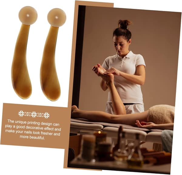 2st bärbar skrapbräda oxhorn massagerulle multifunktionell massagerulle
