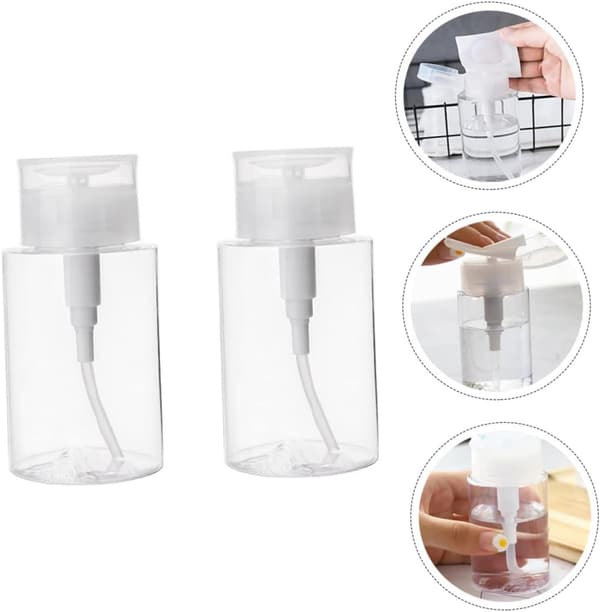Press-top travel storage bottles 2pcs 300ml leak-proof reusable lotion and liquid holders