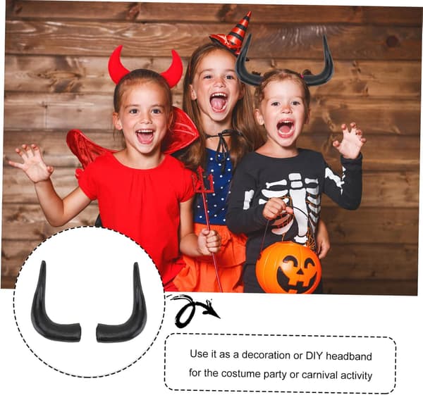 Simuloitu sarvipanta Realistiset häränsarvihiusnauhat DIY-päähine