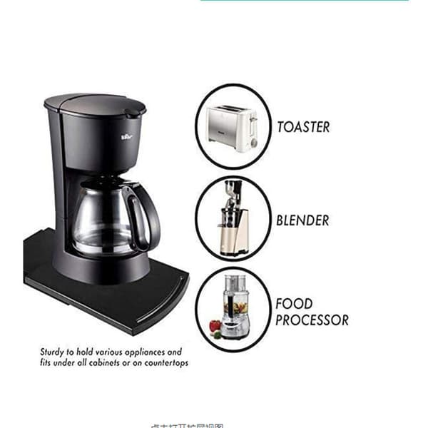 Sliding Tray for Coffee Maker, Countertop Glider, for Toaster and Mixer Under Cabinet