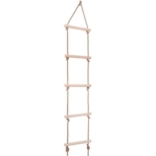 Rope ladder climbing frame with 5 steps for children, loadable up to 120 kg