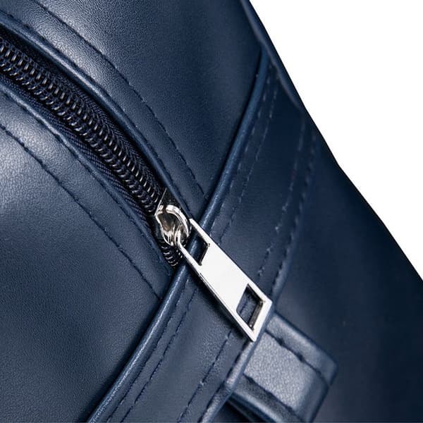 Handbag, school bag, backpack, bag, Japanese school bag large capacity PU leather, with multiple pockets and zipper, black