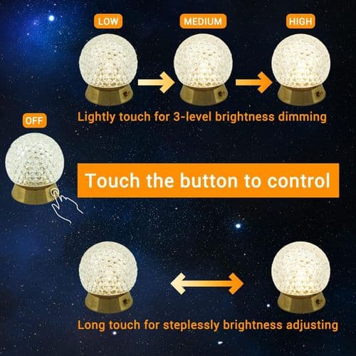 Cordless Table Lamp, Rechargeable Battery Powered Lamp, Interior Lamp