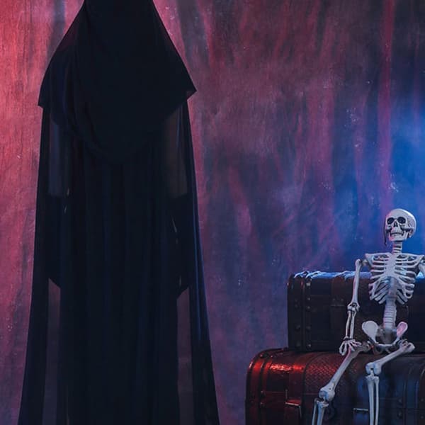 Voksen heksekjole til Halloween Cosplay Rollespill Svart Bomull
