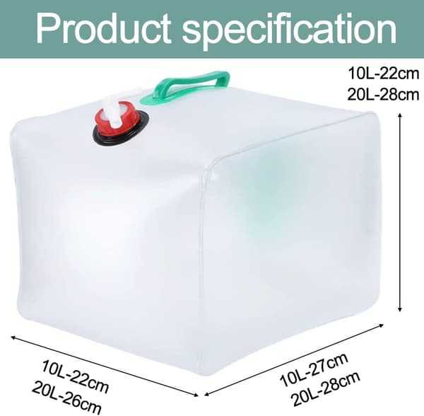 1-delt sammenleggbar vannflaske, bærbar sammenleggbar PVC-vanntank, La