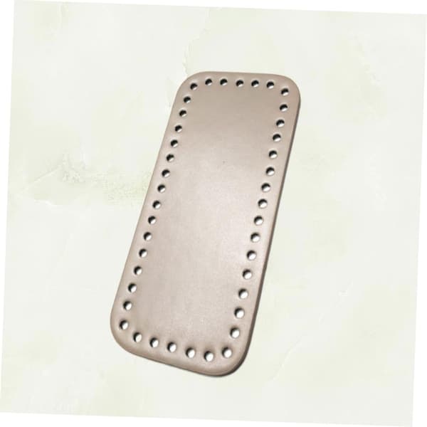 PU Leather DIY Bag Bottom for Crocheting, Square Grey Crocheted Bag Bottom Shaper