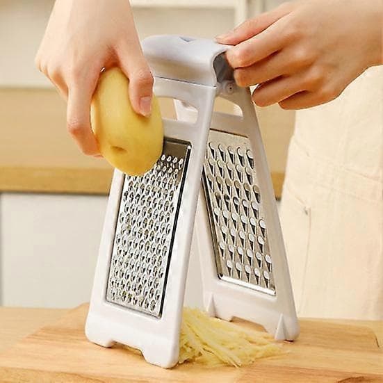 Carrot Cucumber Slicer Vegetable Grater Double-Sided Blade Design Potato Cheese Cutter Slicer Kitchen Tool white
