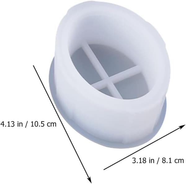 Oval roset silikoneform med låg til DIY epoxyharpiks smykkeskrin