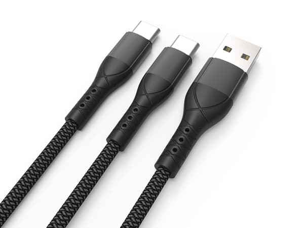 Vahva ja kestävä USB-A - USB-C nopea datalatauskaapeli Latauskaapeli Synkronointi älypuhelimille ja tableteille