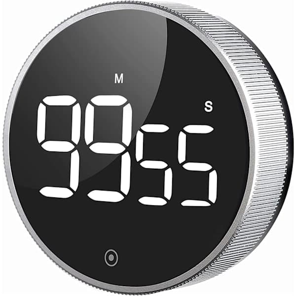 Kjøkkentimer, magnetisk nedtellingstimer med LED-skjerm