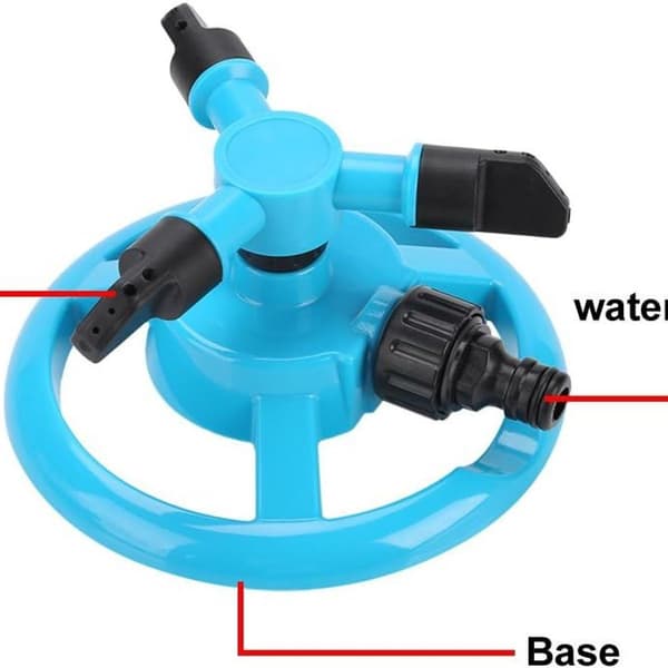 360° Rotating Automatic Sprinkler, 2 Pcs Lawn Sprinklers, 3-Arm Automatic KLB