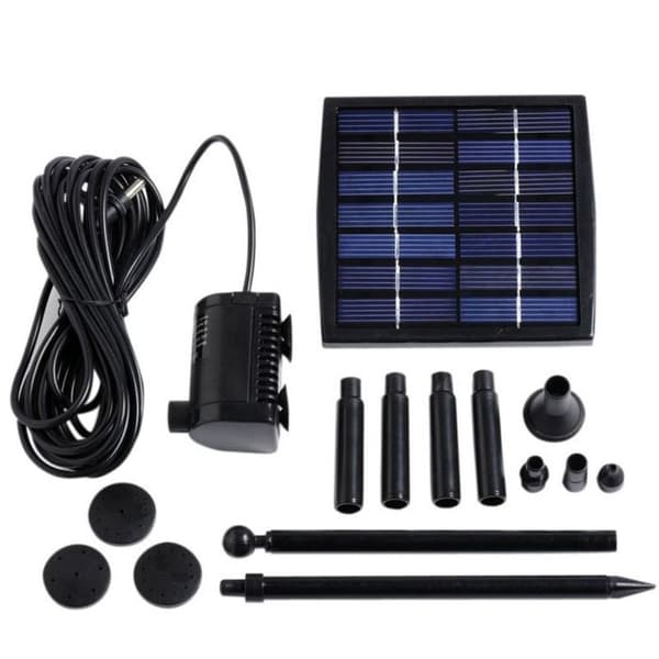 Solar vandpumpe til springvand, dam eller have... med 5m kabel