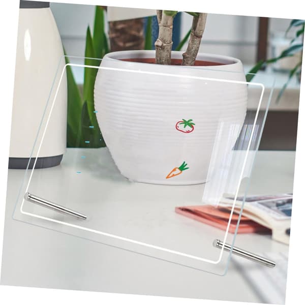 Akryl Dry Erase Skrivbordsbräda med 2st 7cm Pins Memo Skrivbräda
