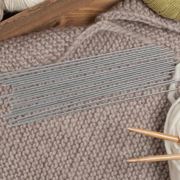 10 st rostfria stålstift för stickbräda stickning och virkningstillbehör 2x200 mm