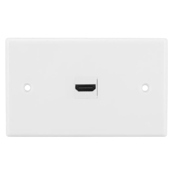 White HDMI Video and Audio Adapter with Clip-on Wall Plate for KLB