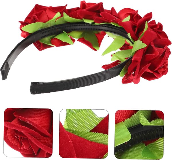 Elegant håndlaget rosepannebånd for kvinner brudehårtilbehør