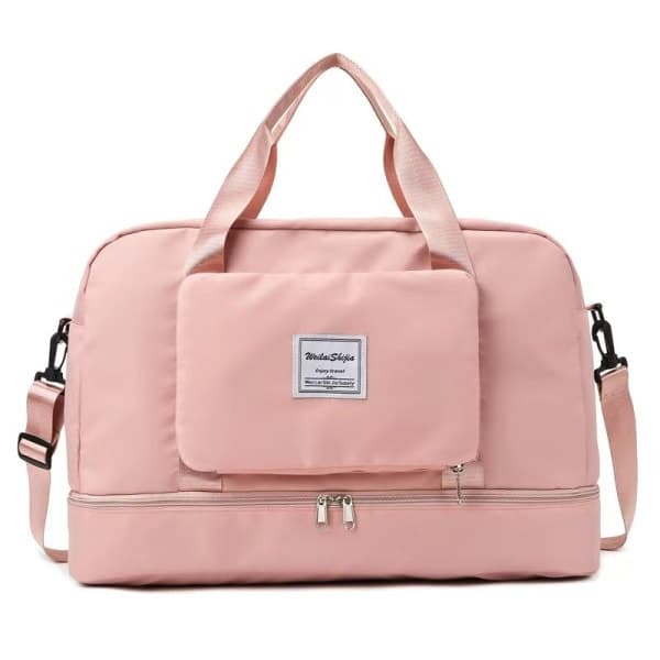 Vikbar Weekendväska Resväska Sportväska - Perfekt Rosa pink