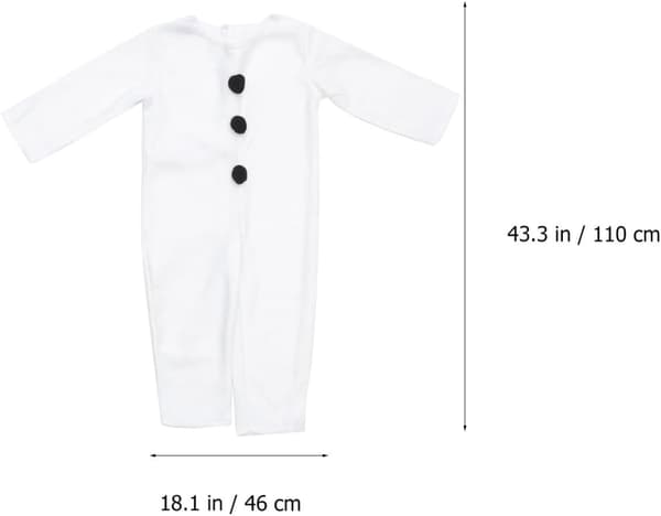 4 stk. Snømann Jumpsuit Julekostymesett 140 cm Nylon Tettsittende