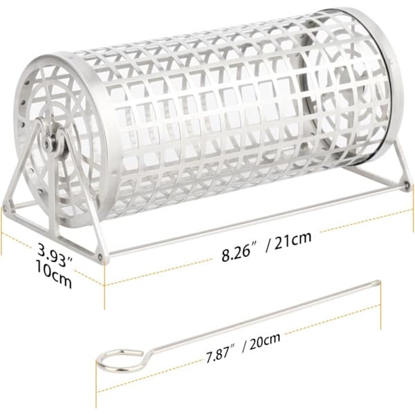 Rolling Outdoor Grill Rolling Grill Basket for Vegetables, Fruit, Multifunctional Round Grill Accessories (2 pcs)