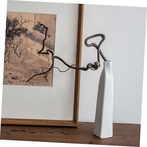 Keramisk blomstervase blomsterarrangement vase hvit liten unik stil langvarig bruk
