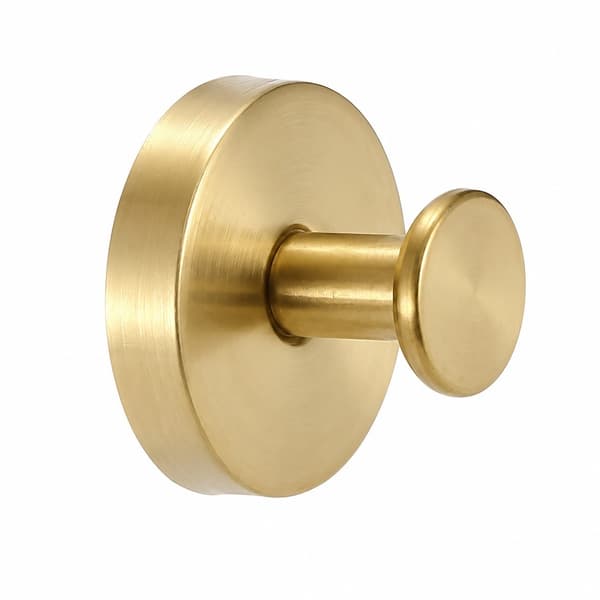 Stainless Steel Suction Cup Hook, No Drilling, Traceless, for Kitchen Bathroom, Gold, 1-Pack
