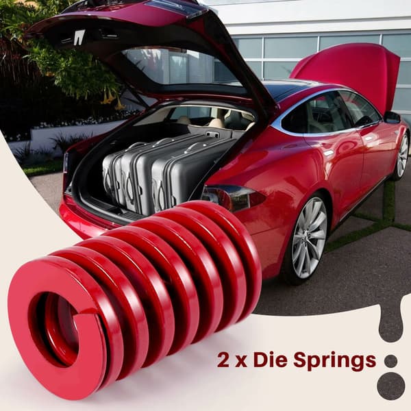 2 stk. 25 mm OD 40 mm lengde kompresjonsformstøpefjærer for modell 3 bagasjerom, middels belastning