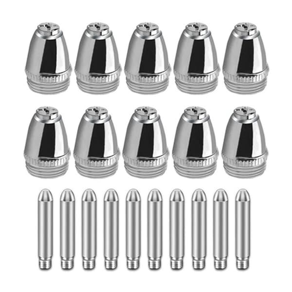 20 PCS Plasma Torch Cutting Tool Nozzles Electrodes Cutter Torch Consumables Kit Fit for AG60 WSD60 SG55