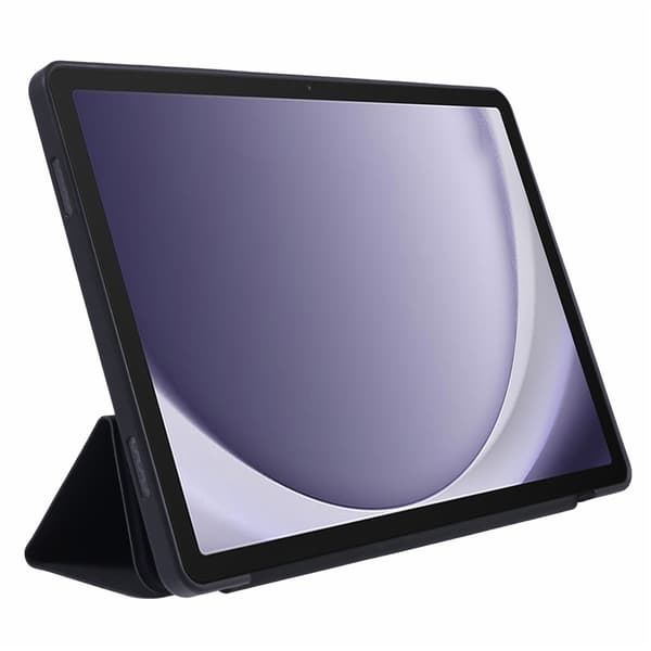 Samsung Galaxy Tab A11+ Trifold Case PU Leather TPU Stand Cover with Two Viewing Angles Full Access Black Black Svart