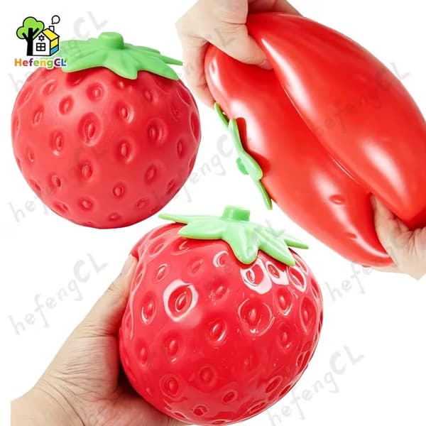 Hefeng CL TABA Superstor Jordgubbs-Squishy, Söt Skrivbordsklämleksak Present
