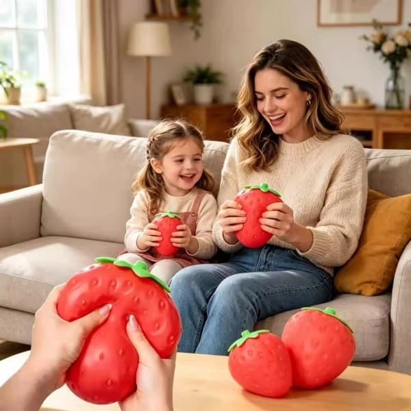 Hefeng CL TABA Superstor Jordgubbs-Squishy, Söt Skrivbordsklämleksak Present