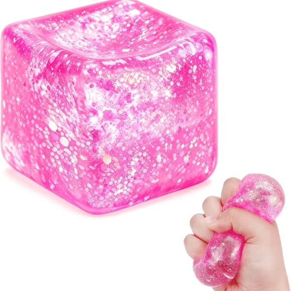 3 Glitter-isbitar Squishies – Långsamt återgående sensoriska stressleksaker – Partyartiklar