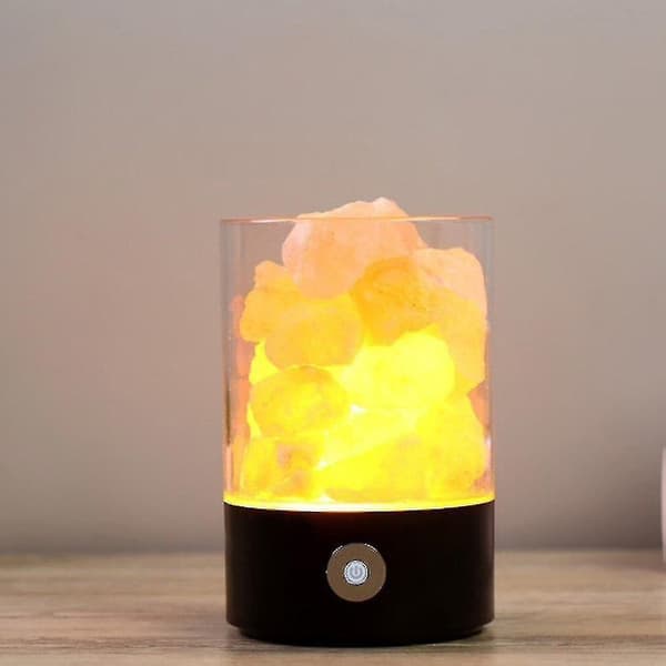 Lamper Saltlampe Himalaya Krystalsaltsten Lampe Sort