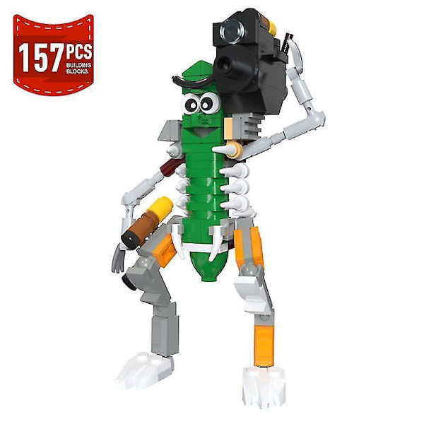 Anime Figures Ricked / Mortyed Pickle Rick Buildings Blocks Cartoon Pickled Cucumbers Rickrick Bricks Toys For Children Gift