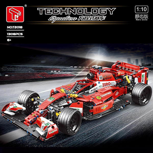 2022ny T2018 55001 Ferraring F1 Racerbil Køretøjer Samlerobjekt Modelbil Legetøjsklodser Moc Legetøjsgave Børnefødselsdagt2018 Ingen Original Æske