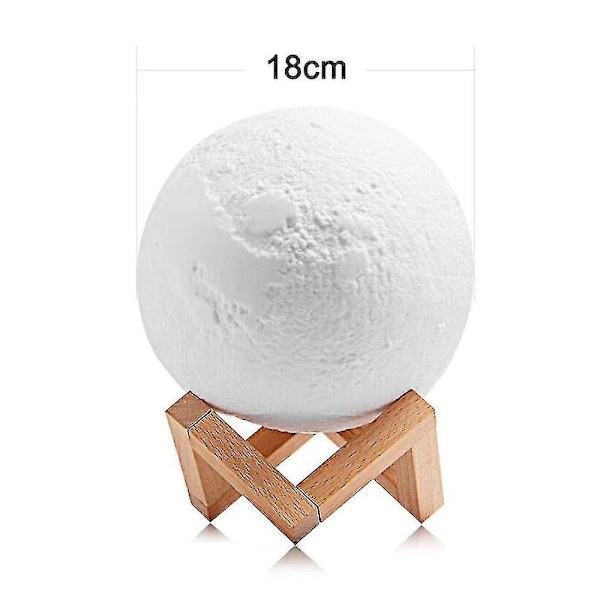 Led Moon Lamp 3d 16 Color Dimmable With Remote Control And Bracket